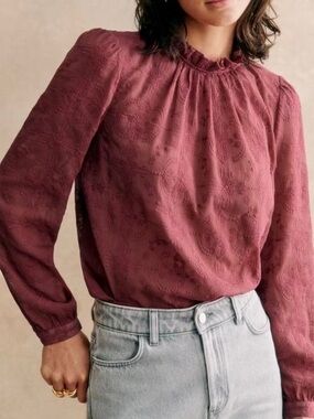 Sezane Valentine Blouse in Rose size 38/6